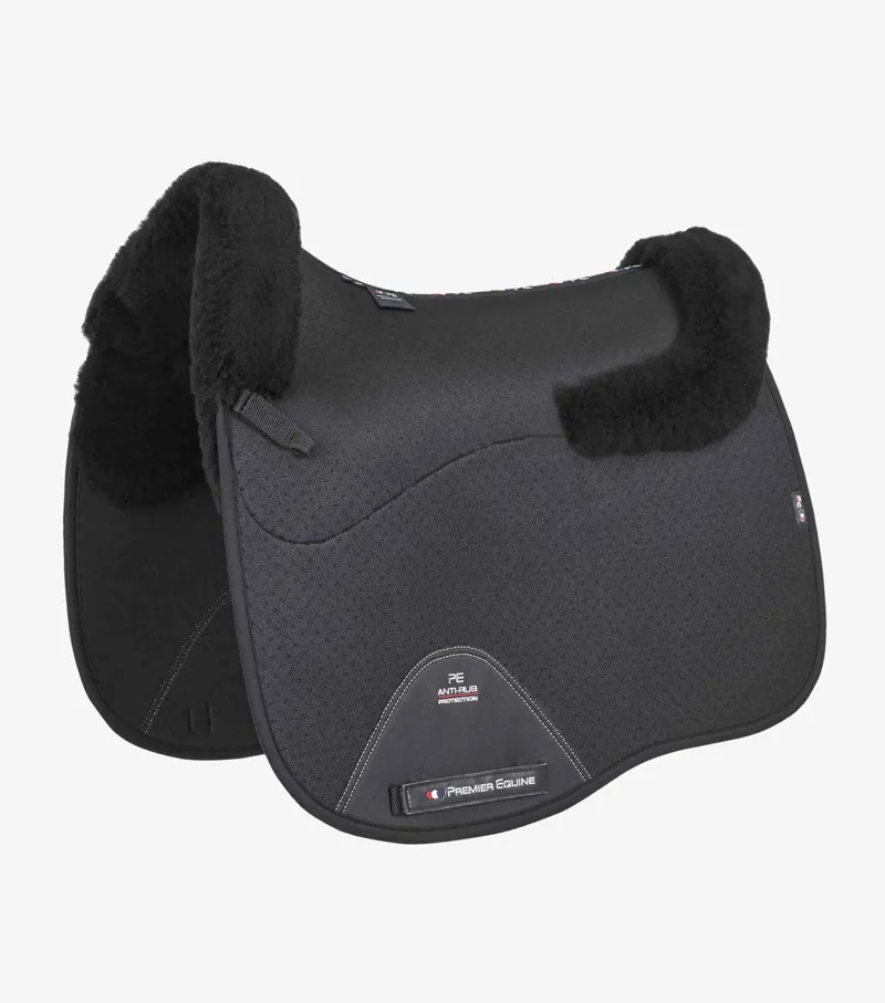Premier Equine CC Airtechnology Shockproof Wool Pad - Dressage Black/Black Wool 1 Premier Equine CC Airtechnology Shockproof Wool Pad - Dressage Black/Black Wool