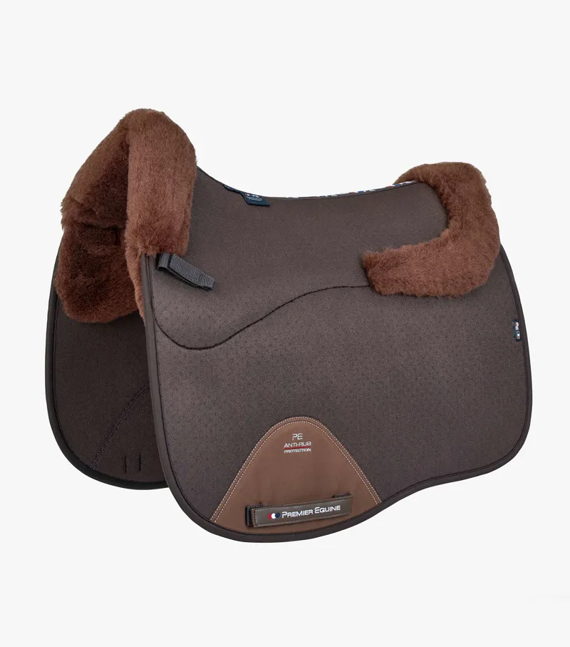 Premier Equine CC Airtechnology Shockproof Wool Pad - Dressage Brown/Brown Wool 1 Premier Equine CC Airtechnology Shockproof Wool Pad - Dressage Brown/Brown Wool