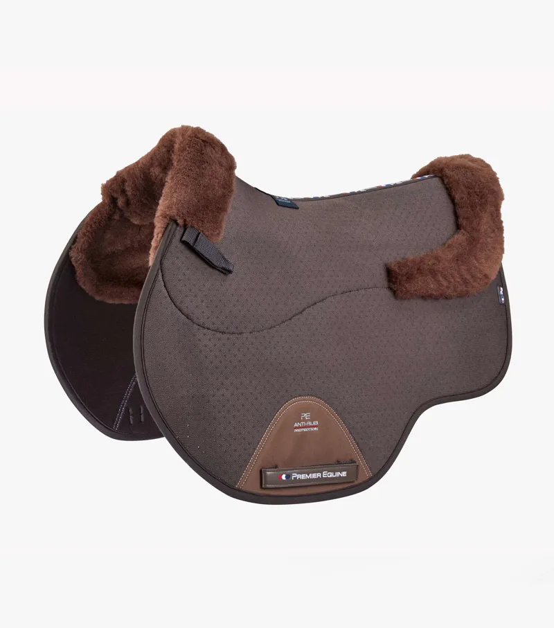Premier Equine CC Airtechnology Shockproof Wool Pad - GP/Jump Brown/Brown Wool 1 Premier Equine CC Airtechnology Shockproof Wool Pad - GP/Jump Brown/Brown Wool