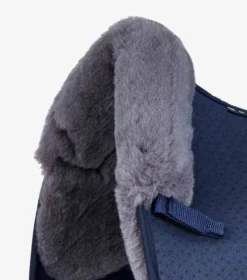 Premier Equine CC Airtechnology Shockproof Wool Pad - Dressage Navy/Grey Wool -PREMIER EQUINE CLOSE 3 5