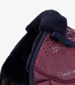 Premier Equine Capella CC Merino Wool GP/Jump Square Wine/Navy Wool -PREMIER EQUINE Capella Wool GPJump Saddle Pad Burgundy 3