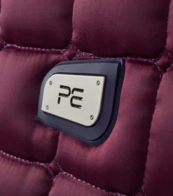Premier Equine Capella CC Merino Wool GP/Jump Square Wine/Navy Wool -PREMIER EQUINE Capella Wool GPJump Saddle Pad Burgundy 4