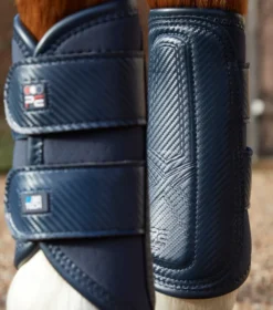 Premier Equine Carbon Air-Tech Double Locking Brushing Boots Navy -PREMIER EQUINE Carbon Air Tech Double Locking Brushing Boot Navy 4