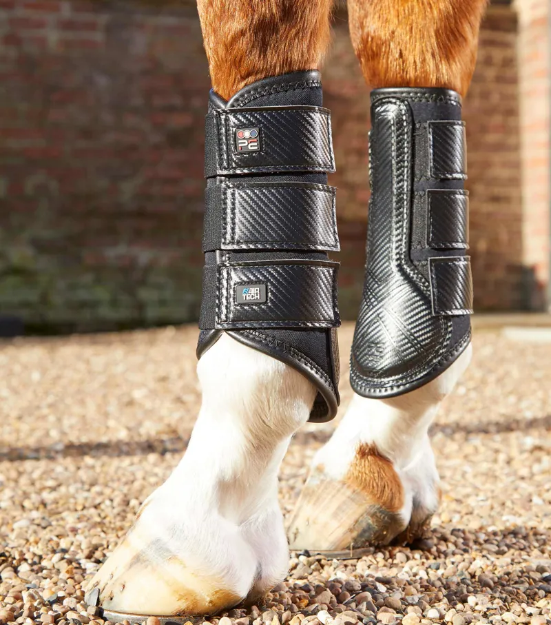 Premier Equine Carbon Air-Tech Single Locking Brushing Boots Black 1 Premier Equine Carbon Air-Tech Single Locking Brushing Boots Black