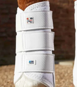 Premier Equine Carbon Air-Tech Single Locking Brushing Boots White -PREMIER EQUINE Carbon Air Tech Single Locking Brushing Boot White 3
