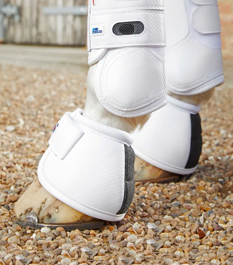 Premier Equine Carbon Tech Kevlar No-Turn Over Reach Boots White 2 Premier Equine Carbon Tech Kevlar No-Turn Over Reach Boots White - Image 2