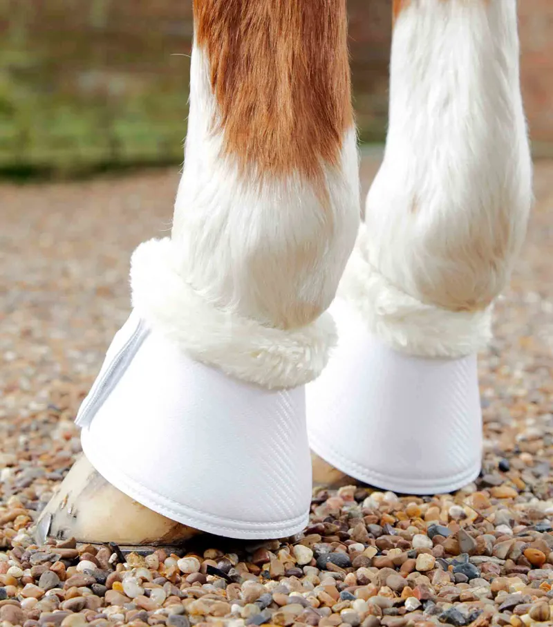 Premier Equine Carbon Tech Techno Wool Over Reach Boots White 2 Premier Equine Carbon Tech Techno Wool Over Reach Boots White - Image 2