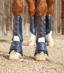 Premier Equine Carbon Wrap Over Reach Boots Navy -PREMIER EQUINE Carbon Wrap Over Reach Boot Navy 4
