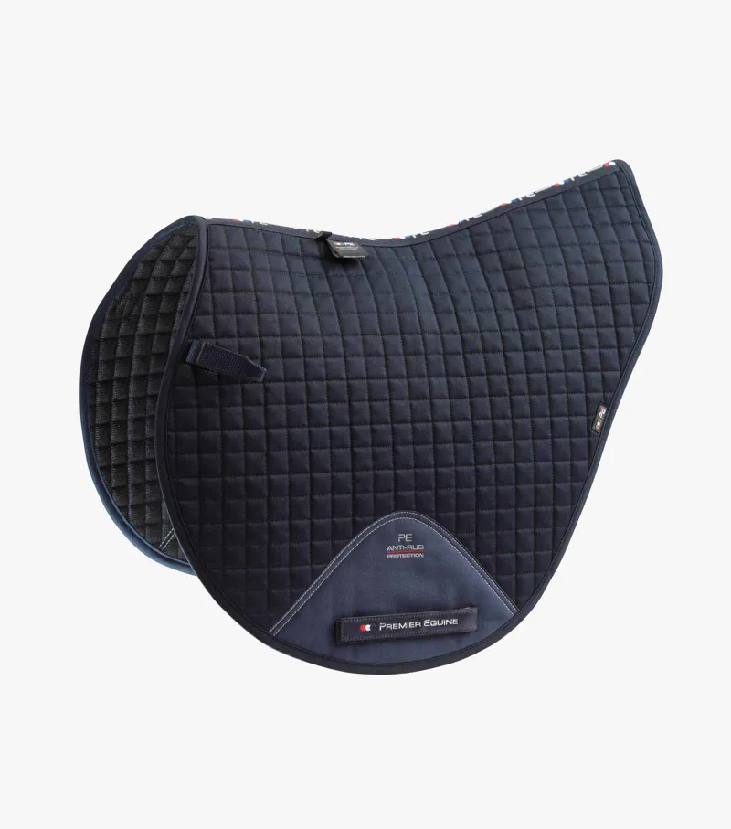 Premier Equine Close Contact Cotton Cross Country Saddle Pad Navy 1 Premier Equine Close Contact Cotton Cross Country Saddle Pad Navy