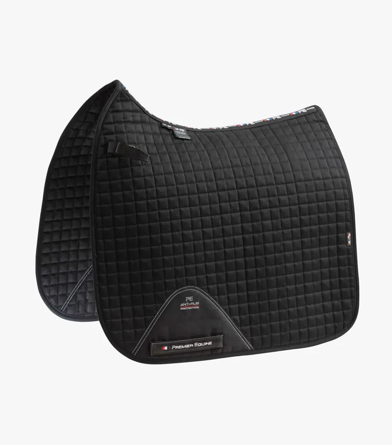 Premier Equine Close Contact Cotton Dressage Saddle Pad Black 1 Premier Equine Close Contact Cotton Dressage Saddle Pad Black