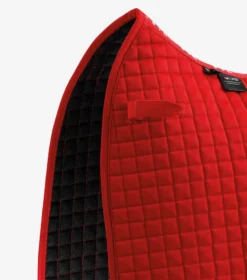 Premier Equine Close Contact Cotton Dressage Saddle Pad Red -PREMIER EQUINE Close Contact Cotton Dressage Pad Red 3