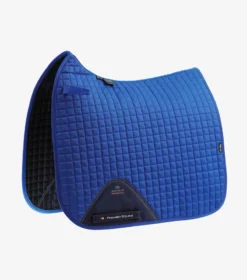 Premier Equine Close Contact Cotton Dressage Saddle Pad Royal Blue