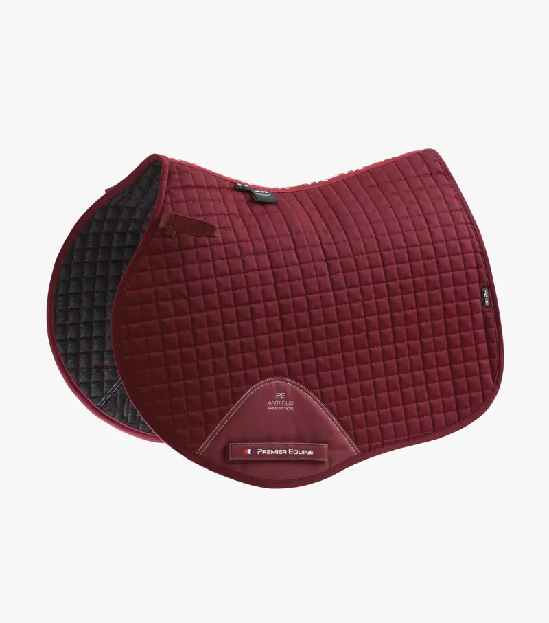 Premier Equine Close Contact Cotton GP/Jump Saddle Pad Burgundy 1 Premier Equine Close Contact Cotton GP/Jump Saddle Pad Burgundy