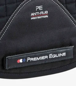 Premier Equine Close Contact European Cotton Saddle Pad Black -PREMIER EQUINE Close Contact European Cotton Dressage Square Black 5