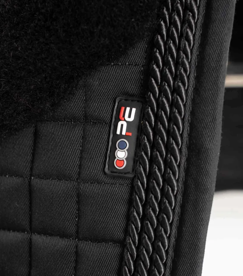 Premier Equine CC Merino Wool European Saddle Pad - Dressage Black/Black Wool 2 Premier Equine CC Merino Wool European Saddle Pad - Dressage Black/Black Wool - Image 2