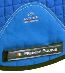Premier Equine CC Merino Wool European Saddle Pad - Dressage Royal Blue/Navy Wool -PREMIER EQUINE Close Contact Merino Wool European Half Lined Dressage Square Royal Blue 5
