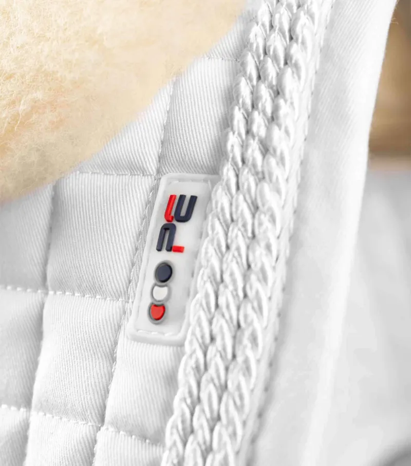 Premier Equine CC Merino Wool European Saddle Pad - Dressage White/Natural Wool 2 Premier Equine CC Merino Wool European Saddle Pad - Dressage White/Natural Wool - Image 2
