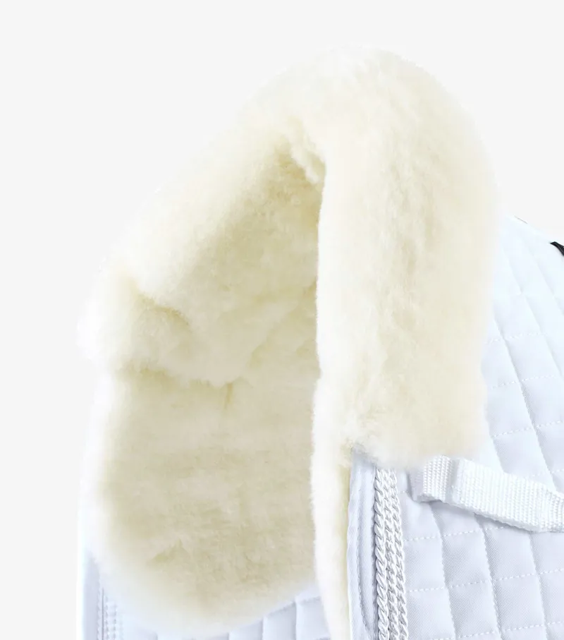 Premier Equine CC Merino Wool European Saddle Pad - Dressage White/Natural Wool 3 Premier Equine CC Merino Wool European Saddle Pad - Dressage White/Natural Wool - Image 3
