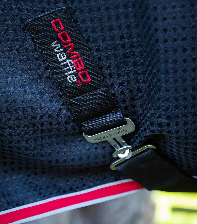 Premier Equine Combo Buster Waffle Horse Cooler Rug Black 4 Premier Equine Combo Buster Waffle Horse Cooler Rug Black - Image 4