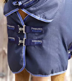 Premier Equine Combo Buster Waffle Horse Cooler Rug Navy -PREMIER EQUINE Combo Buster Waffle Cooler Rug Navy 3