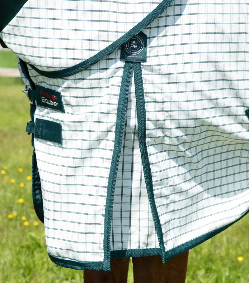 Premier Equine Combo Cotton Sheet Green Check 3 Premier Equine Combo Cotton Sheet Green Check - Image 3