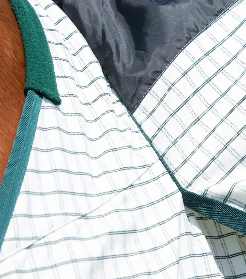 Premier Equine Combo Cotton Sheet Green Check 4 Premier Equine Combo Cotton Sheet Green Check - Image 4