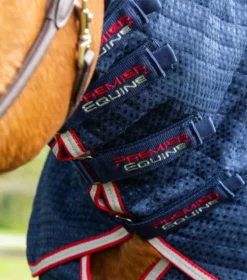 Premier Equine Combo Dry-Tech Horse Cooler Rug Navy -PREMIER EQUINE Combo Navy 4