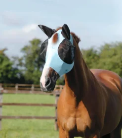 Premier Equine Comfort Tech Lycra Fly Mask Blue