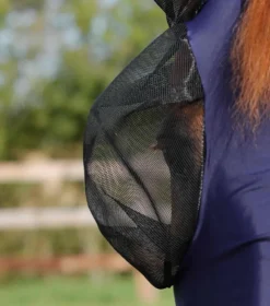 Premier Equine Comfort Tech Lycra Fly Mask Navy -PREMIER EQUINE Comfort Tech Lycra Fly Mask Navy 6