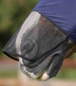 Premier Equine Comfort Tech Xtra Lycra Fly Mask Navy -PREMIER EQUINE Comfort Tech Xtra Lycra Fly Mask Navy 6