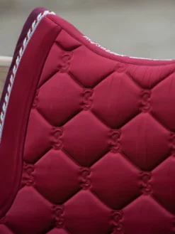 Ps Of Sweden Signature Dressage Saddle Pad - Ruby Wine - Full -PREMIER EQUINE DSC 1071 rubywine 2