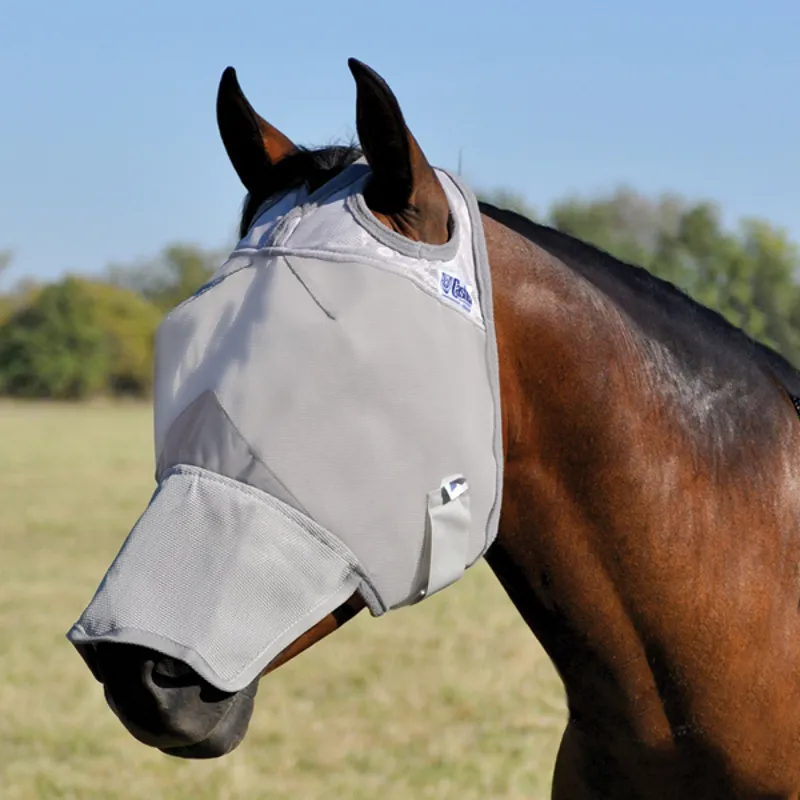 Cashel Long Fly Mask In Grey 1 Cashel Long Fly Mask In Grey