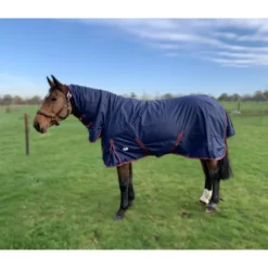 JHL Essential Mediumweight Combo Turnout Rug In Navy/Burgundy