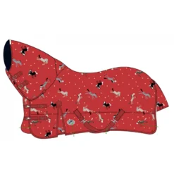 JHL Essential Mediumweight Combo Turnout Rug In Red Pony Print