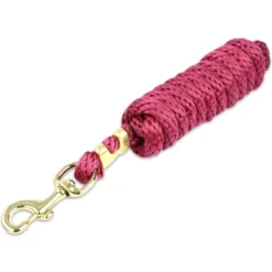 KM Elite 10ft Lead Rope In Burgundy