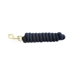 KM Elite Cotton 10ft Double Braided Leadrope In Navy Blue