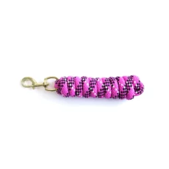 KM Elite Cotton 7ft Double Braided Leadrope In Hot Pink