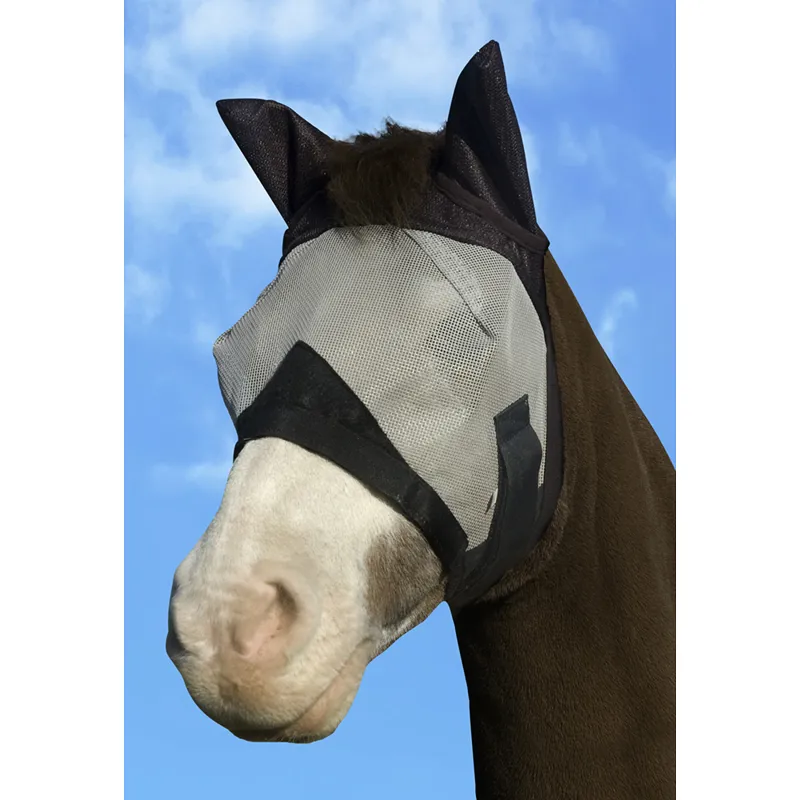 KM Elite Standard Fly Mask W/Ears In Black 1 KM Elite Standard Fly Mask W/Ears In Black