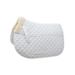 Mark Todd Deluxe Fleece Lined Full Saddle Pad In White/Natural