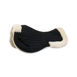 Mark Todd Deluxe Fleece Lined Full Half Pad In Black/Natural