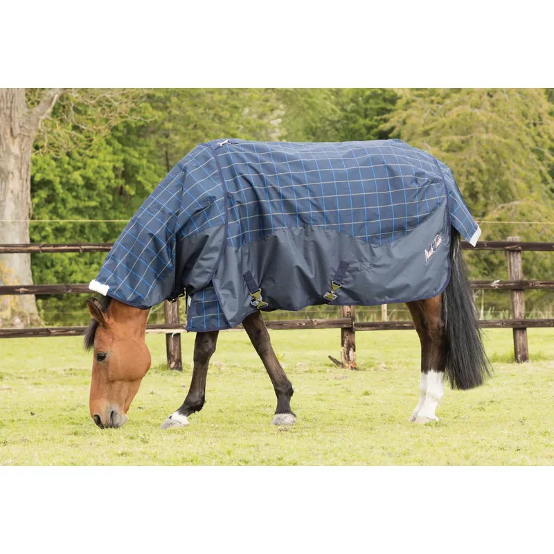 Mark Todd Lightweight Turnout Rug In Navy/Beige/Royal Plaid 1 Mark Todd Lightweight Turnout Rug In Navy/Beige/Royal Plaid