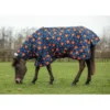 Mark Todd Mediumweight Pony Turnout Rug In Navy/Orange Stars
