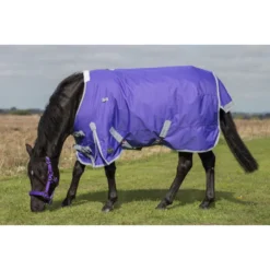 Mark Todd Mediumweight Pony Turnout Rug In Purple/Grey