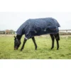 Mark Todd Mediumweight Turnout Rug In Navy/Orange/Beige Plaid
