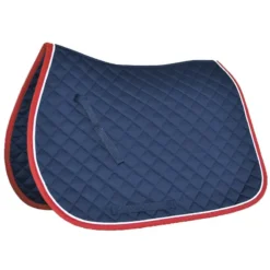 Mark Todd Piped Saddle Pad In Navy/Red/White