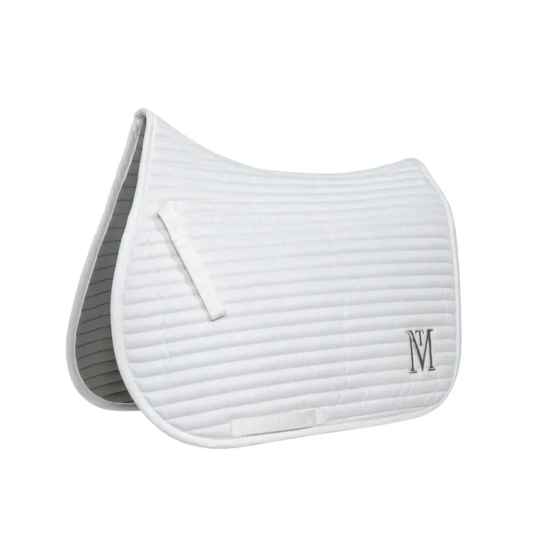 Mark Todd Quilted Full Saddle Pad In White/Silver 1 Mark Todd Quilted Full Saddle Pad In White/Silver