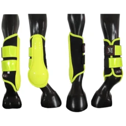 Mark Todd Reflective Brushing Boots In Black