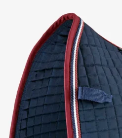 Premier Equine Close Contact European Cotton Saddle Pad Navy -PREMIER EQUINE European Cotton Dressage Square Navy 3