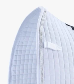 Premier Equine Close Contact European Cotton Saddle Pad White -PREMIER EQUINE European Cotton Dressage Square White 3