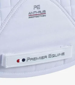 Premier Equine Close Contact European Cotton Saddle Pad White -PREMIER EQUINE European Cotton Dressage Square White 5